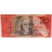 AUSTRALIA 1995 . TWENTY 20 DOLLAR BANKNOTE . EVANS/FRASER . LAST PREFIX DA95